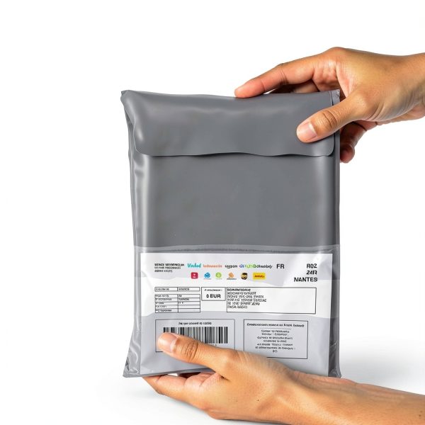 SMARTYnas Plastic Mailers Self Seal Grey Bulk Envelope-5