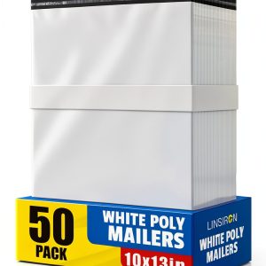 LINSIRON Self Sealing Poly Mailers Durable Weatherproof-0