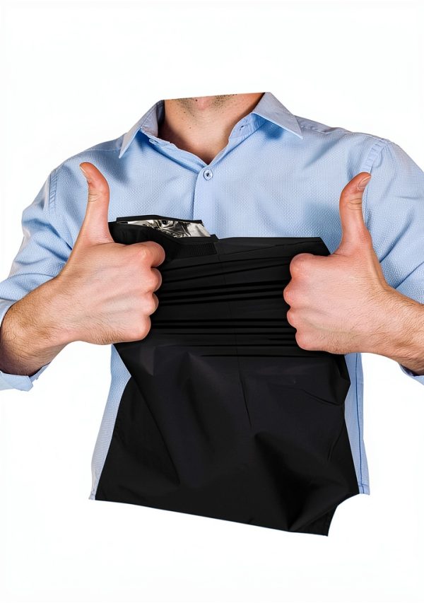 Fuxury Black Poly Mailers Self Seal Shipping Bags 500pcs-2