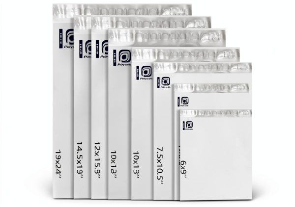 POLYSELLS White Silver Self Seal Poly Mailers 10x13 100 Pack-1